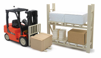 Remote Control Forklift with Pallet Rack and Accessories