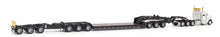 Load image into Gallery viewer, Peterbilt Model 589 131" BBC Tridem-Axle Tractor in White with Trail King TK170 Hydraulic Detachable Gooseneck Lowboy Trailer with Jeep and Booster